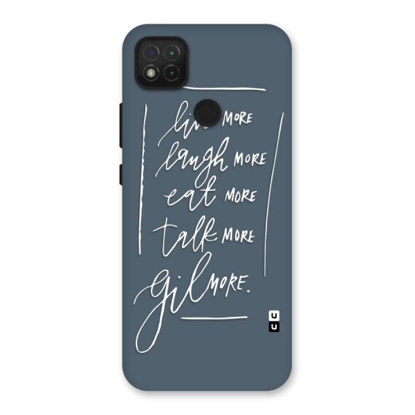 Live Laugh More Back Case for Redmi 9C