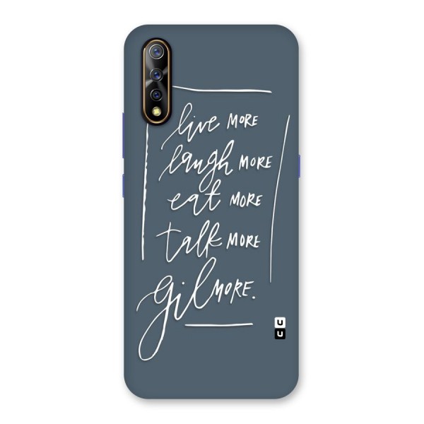 Live Laugh More Back Case for Vivo S1