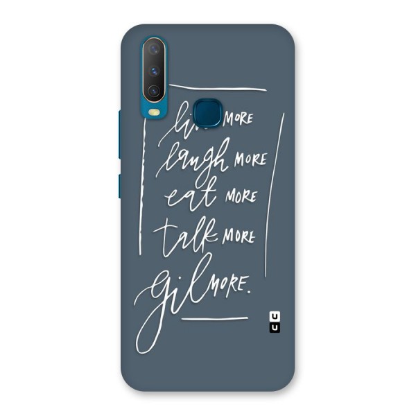 Live Laugh More Back Case for Vivo U10