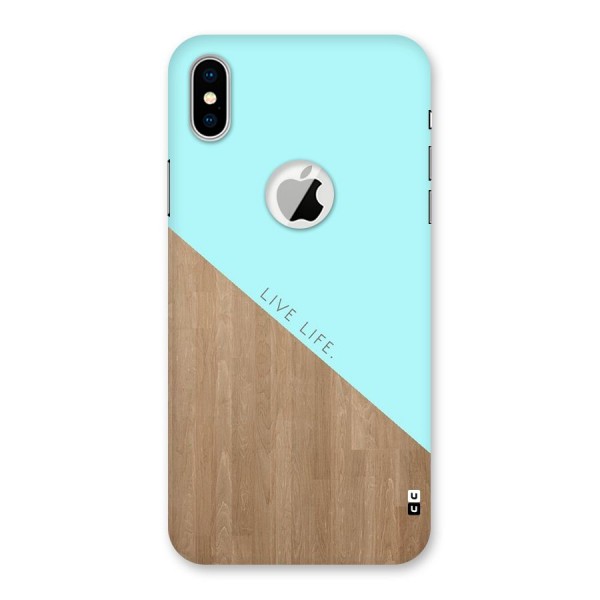 Live Life Back Case for iPhone XS Logo Cut