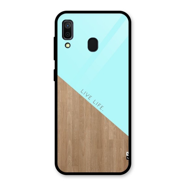 Live Life Glass Back Case for Galaxy A30