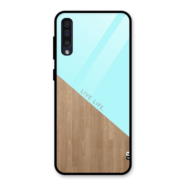 Live Life Glass Back Case for Galaxy A50s