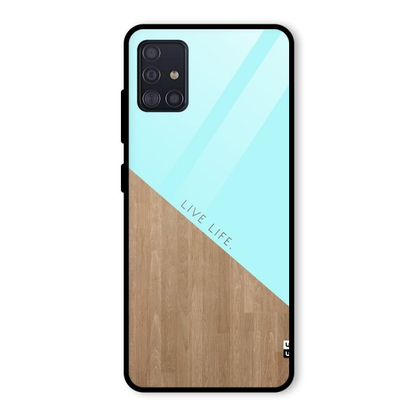 Live Life Glass Back Case for Galaxy A51