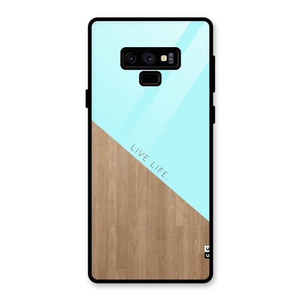 Live Life Glass Back Case for Galaxy Note 9