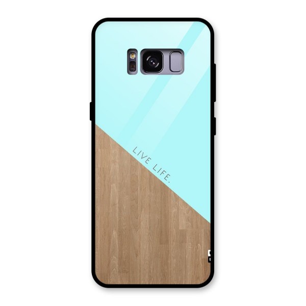 Live Life Glass Back Case for Galaxy S8