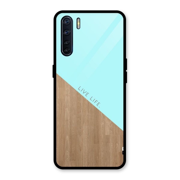 Live Life Glass Back Case for Oppo F15