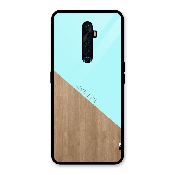 Live Life Glass Back Case for Oppo Reno2 Z