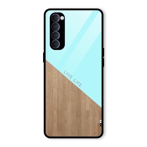 Live Life Glass Back Case for Oppo Reno4 Pro