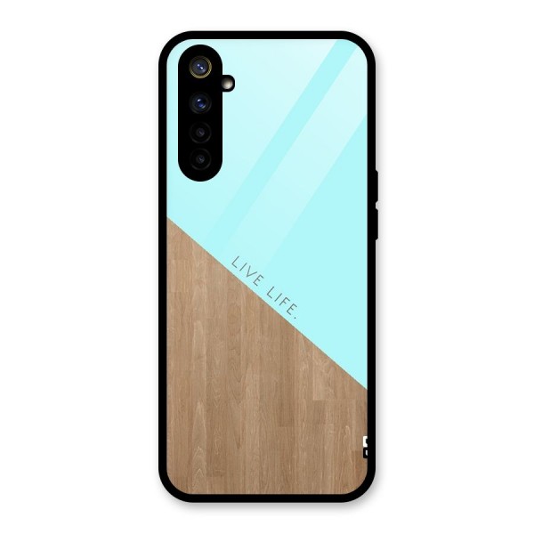 Live Life Glass Back Case for Realme 6