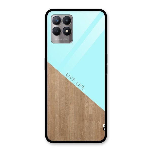 Live Life Glass Back Case for Realme 8i