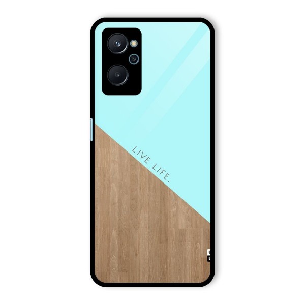 Live Life Glass Back Case for Realme 9i