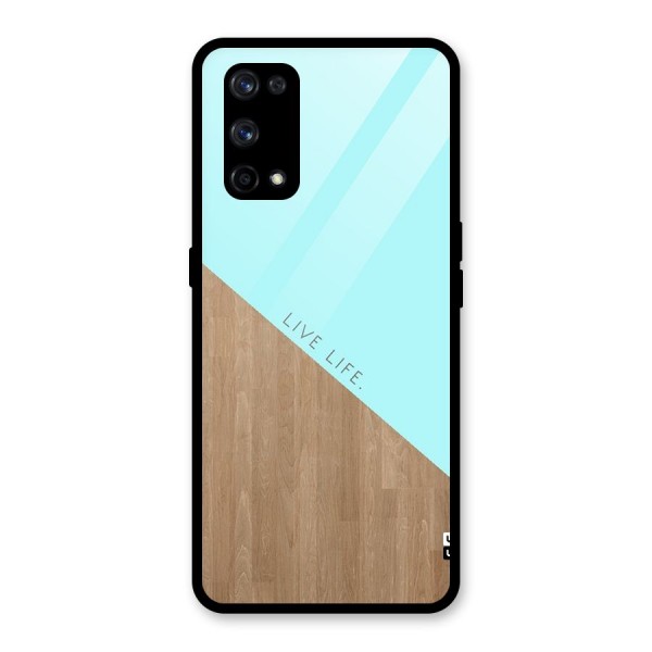 Live Life Glass Back Case for Realme X7 Pro