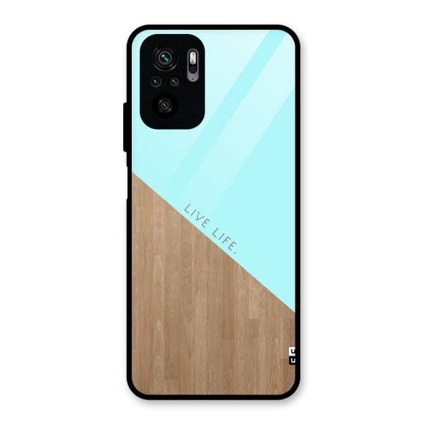 Live Life Glass Back Case for Redmi Note 10