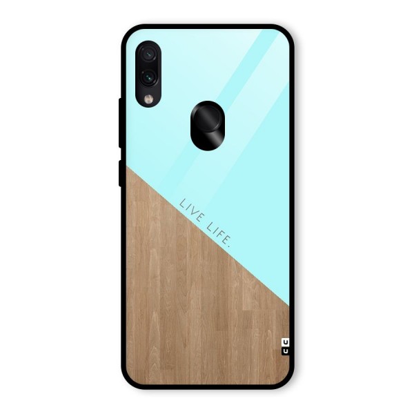 Live Life Glass Back Case for Redmi Note 7