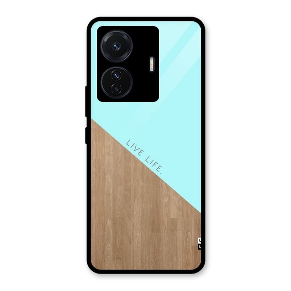 Live Life Glass Back Case for Vivo T1 Pro