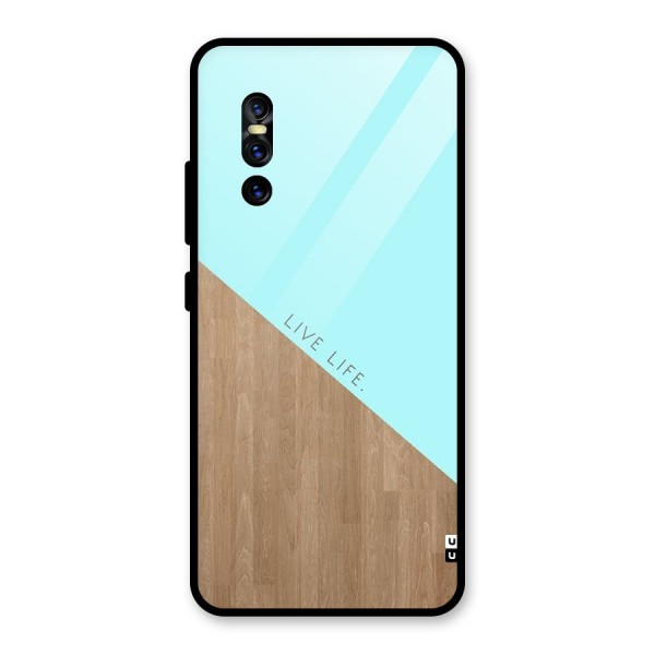 Live Life Glass Back Case for Vivo V15 Pro