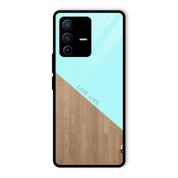 Live Life Glass Back Case for Vivo V23 Pro