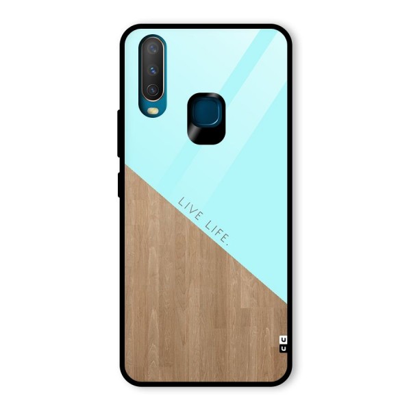 Live Life Glass Back Case for Vivo Y12