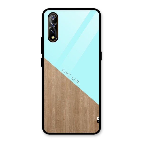 Live Life Glass Back Case for Vivo Z1x