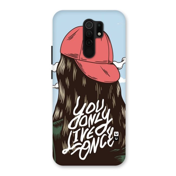 Live Once Back Case for Redmi 9 Prime