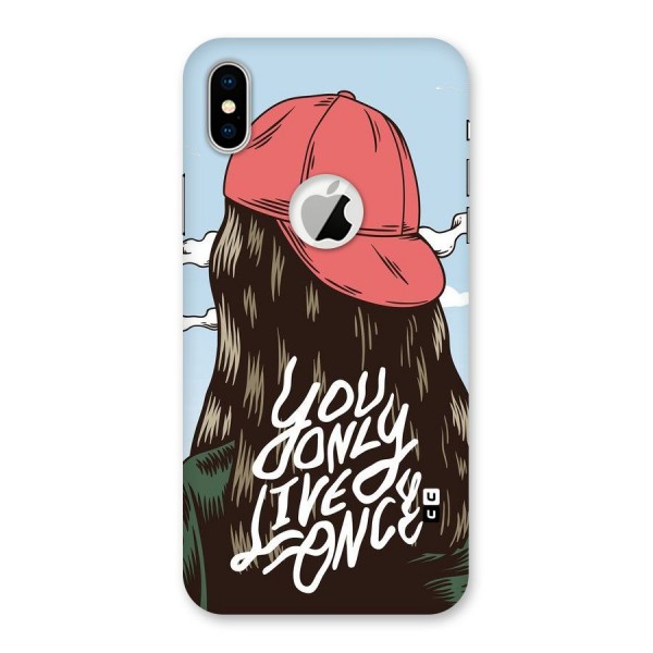 Live Once Back Case for iPhone XS Logo Cut