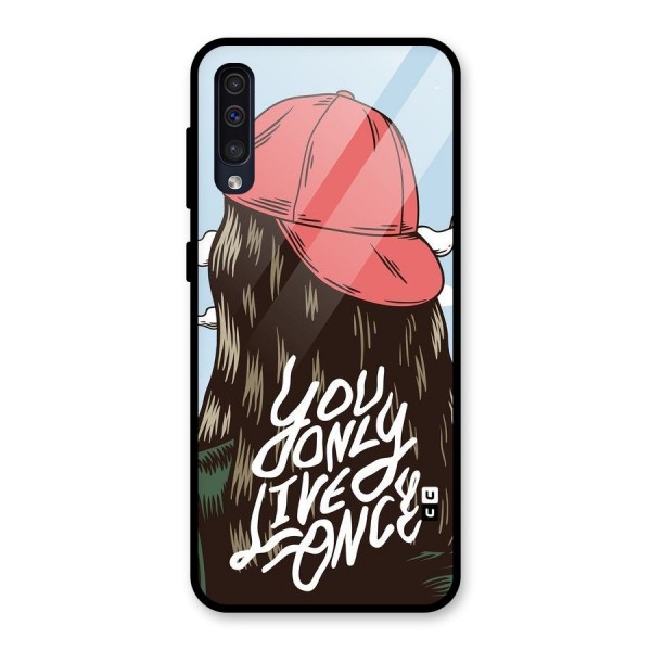 Live Once Glass Back Case for Galaxy A50s