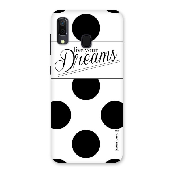 Live Your Dreams Back Case for Galaxy A20