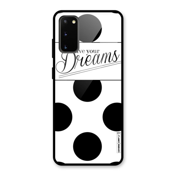 Live Your Dreams Glass Back Case for Galaxy S20