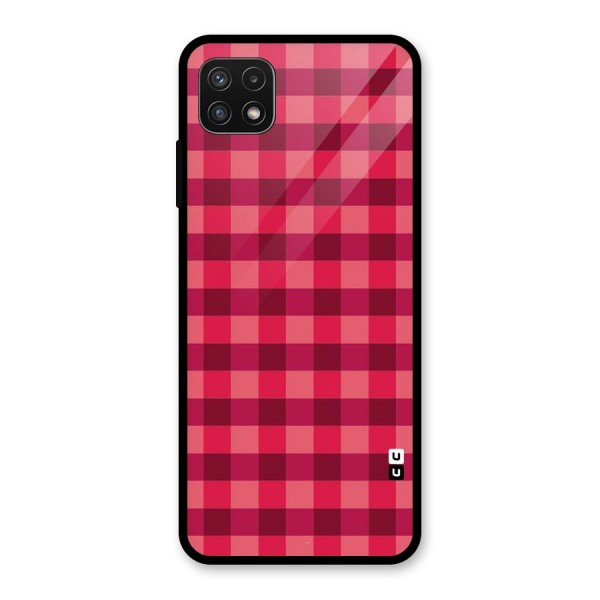 Love Checks Glass Back Case for Galaxy A22 5G