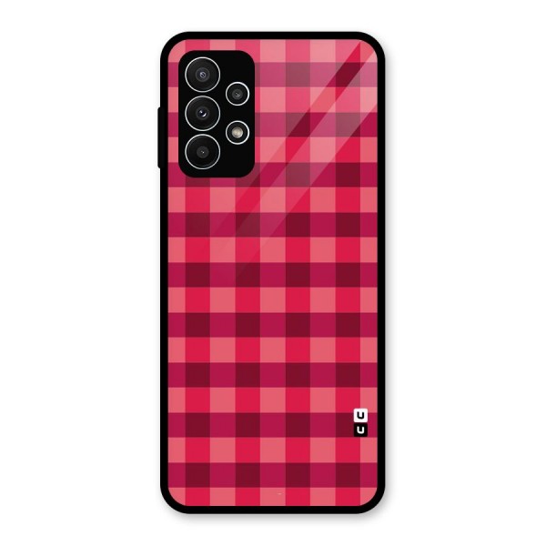 Love Checks Glass Back Case for Galaxy A23