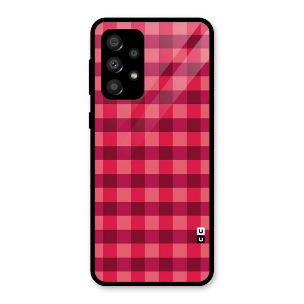 Love Checks Glass Back Case for Galaxy A32