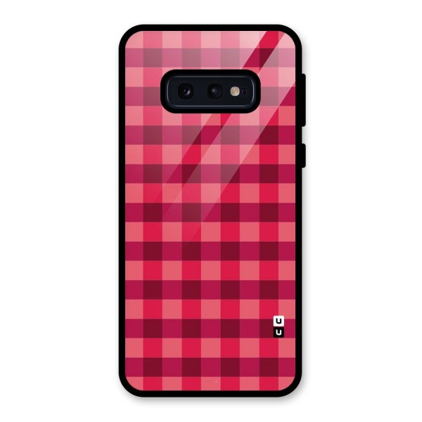 Love Checks Glass Back Case for Galaxy S10e