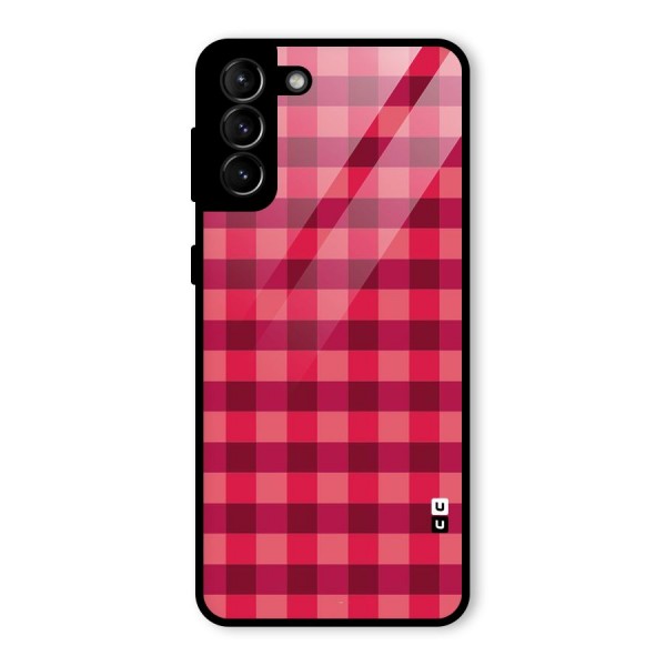 Love Checks Glass Back Case for Galaxy S21 Plus