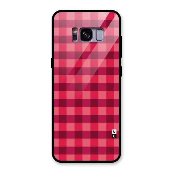 Love Checks Glass Back Case for Galaxy S8