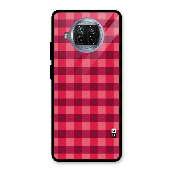 Love Checks Glass Back Case for Mi 10i