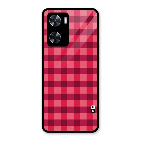 Love Checks Glass Back Case for Oppo A57 2022