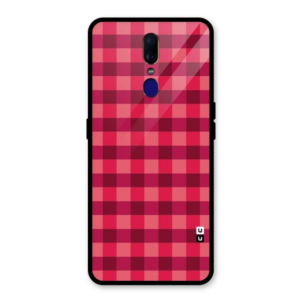 Love Checks Glass Back Case for Oppo F11