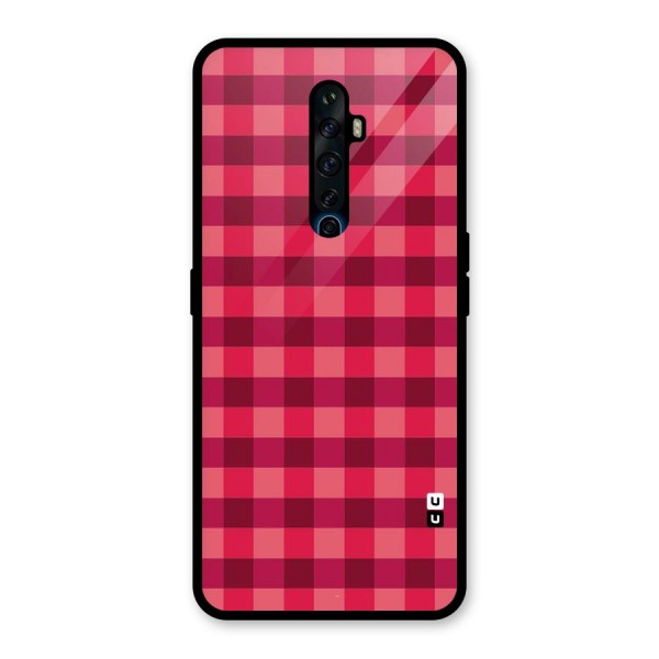 Love Checks Glass Back Case for Oppo Reno2 Z