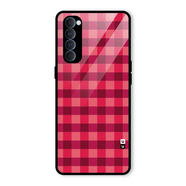 Love Checks Glass Back Case for Oppo Reno4 Pro