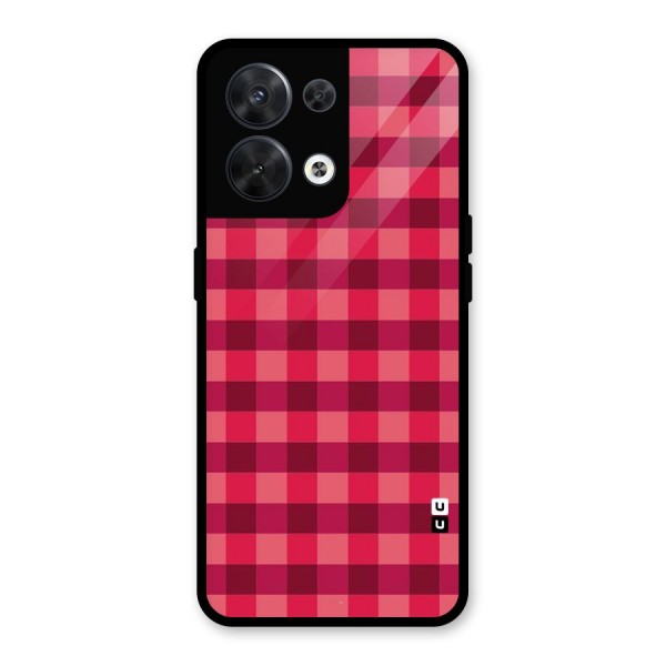 Love Checks Glass Back Case for Oppo Reno8 5G