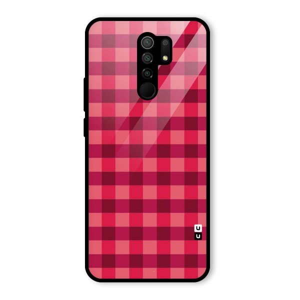 Love Checks Glass Back Case for Redmi 9 Prime