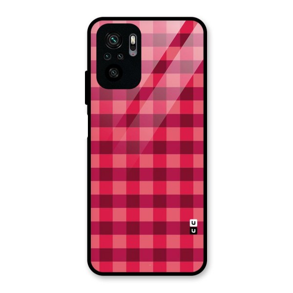 Love Checks Glass Back Case for Redmi Note 10