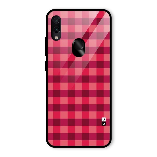 Love Checks Glass Back Case for Redmi Note 7