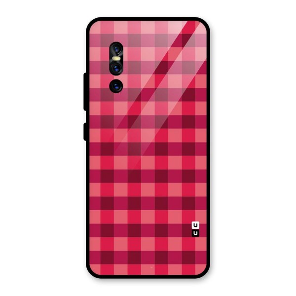 Love Checks Glass Back Case for Vivo V15 Pro