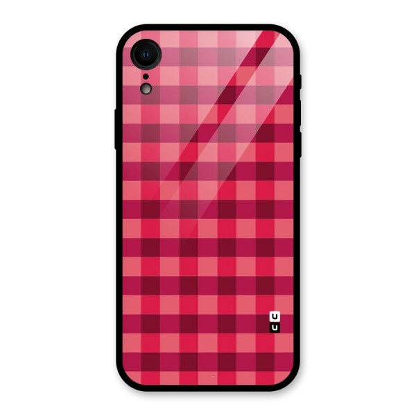 Love Checks Glass Back Case for XR