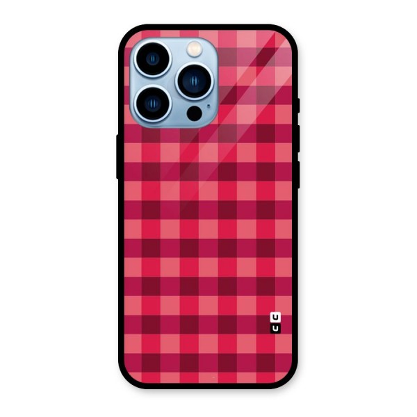 Love Checks Glass Back Case for iPhone 13 Pro