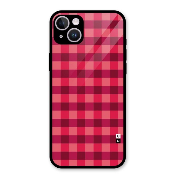 Love Checks Glass Back Case for iPhone 14 Plus