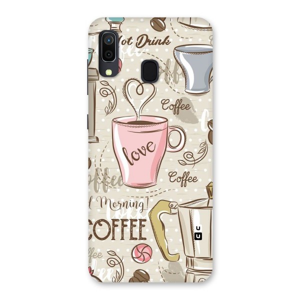 Love Coffee Design Back Case for Galaxy A20