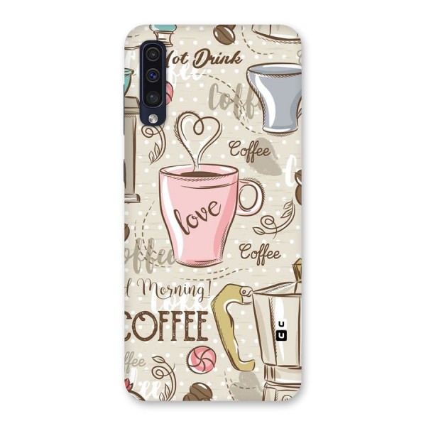 Love Coffee Design Back Case for Galaxy A50