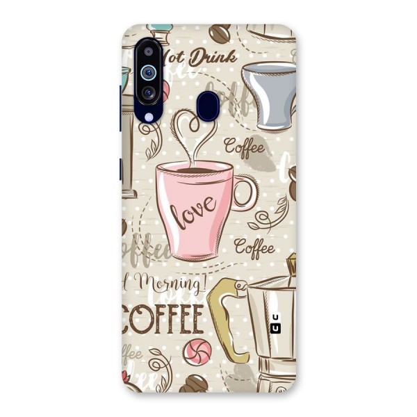 Love Coffee Design Back Case for Galaxy A60